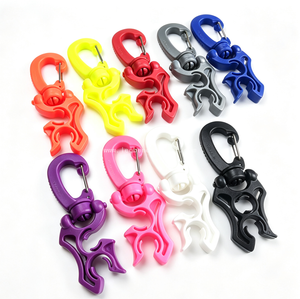 360° Rotatable Plastic Double Hose Octopus Holder Retainer Scuba Diving Hose Clip for BCD Hose Holder
