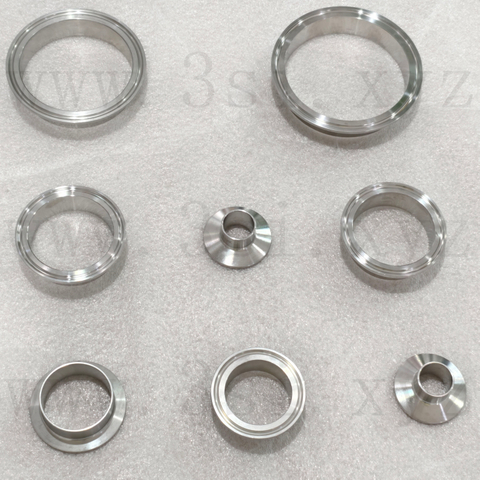 Sanitary Stainless Steel SS304/SS316L Tri-Clamp Ferrule, Food Grade Pipe Connector Fitting (1/2" to 12")
