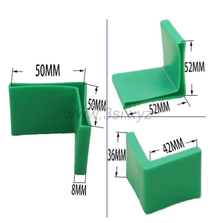 L Shaped Furniture Rubber Plastic Leg Covers Angle Iron Foot