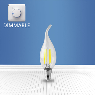 Dimmable filament glass bulb CL35 4W