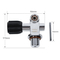 Scuba Diving Fire Fighting Cylinder Valve G3/4 & 3/4-14NPS Dual Thread 250BAR DIN/YOKE Leak-Proof Explosion-Proof Safety Relief Valve 5000PSI Relief Pressure