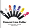 Scuba Diving Ceramic Blade Line Cutter Sharp Safe Emergency Cutting Tool with Nylon Mount Sheath & Velcro Strap