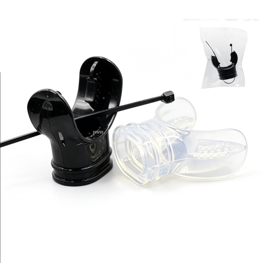 Scuba Diving Silicone/PVC Second Stage Mouthpiece Wholesale Replacement Snorkel Regulator Bite Mouthpiece with Cable Tie