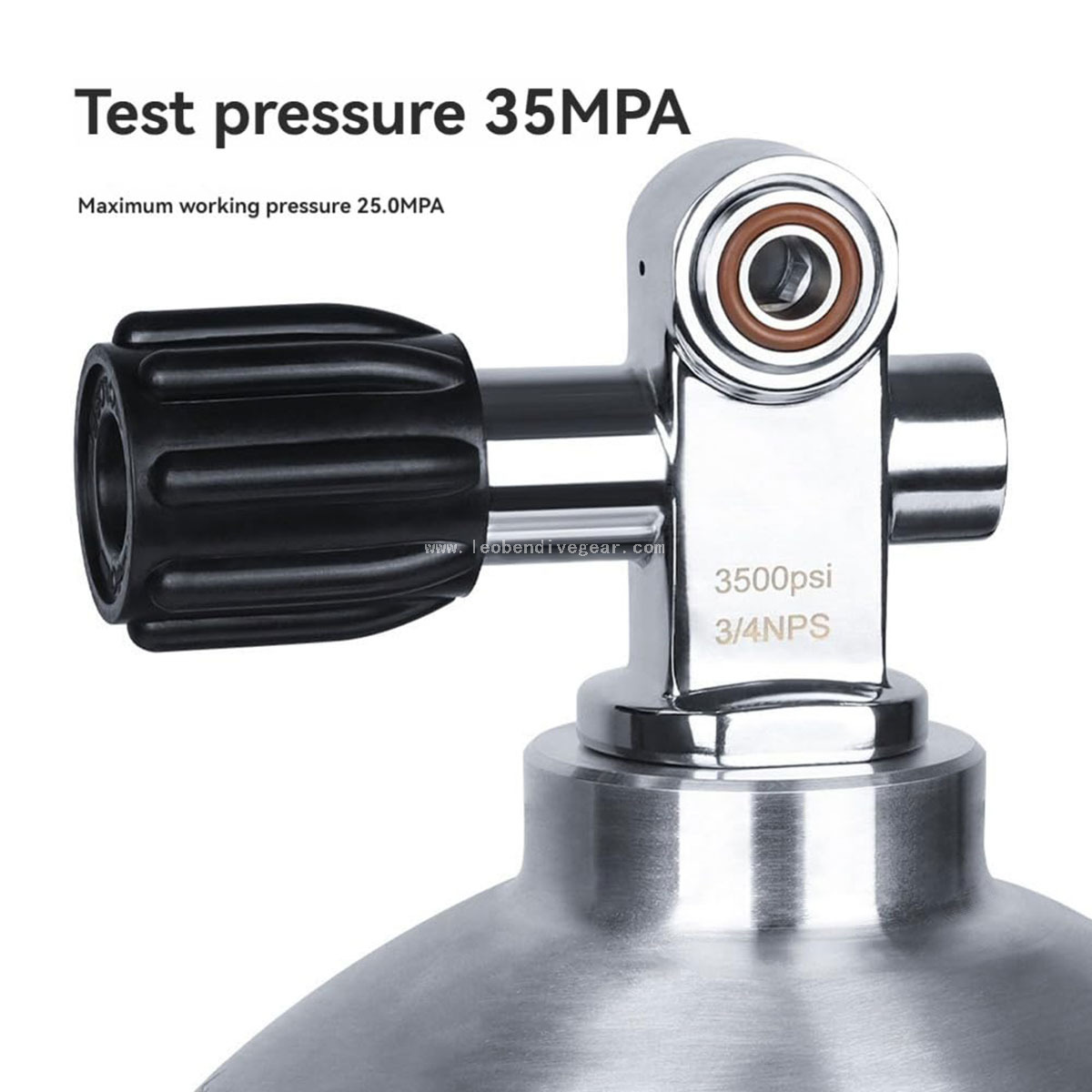 Scuba Diving Fire Fighting Cylinder Valve G3/4 & 3/4-14NPS Dual Thread 250BAR DIN/YOKE Leak-Proof Explosion-Proof Safety Relief Valve 5000PSI Relief Pressure