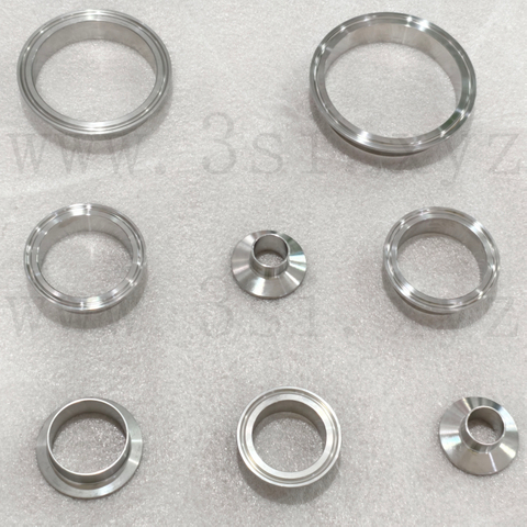 Sanitary Stainless Steel SS304/SS316L Tri-Clamp Ferrule, Food Grade Pipe Connector Fitting (1/2" to 12")