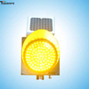 Solar LED yellow flashing lights