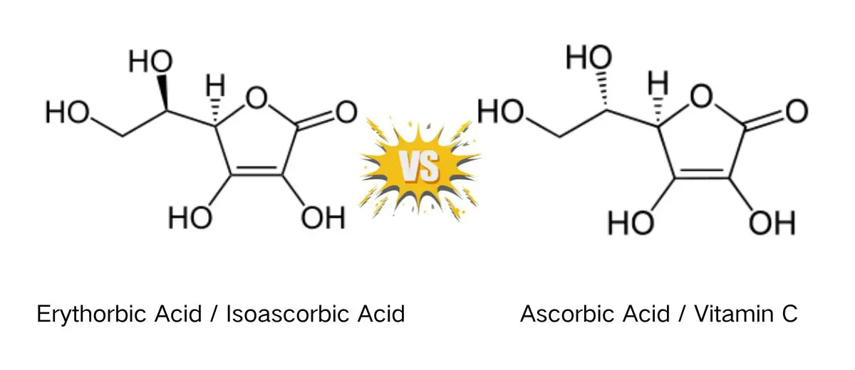 Erythorbic Acid VS Ascorbic Acid Ácido eritórbico versus ácido ascórbico