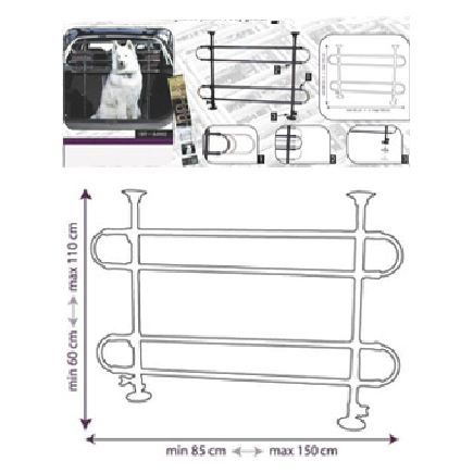 Pet Vehicle Barrier Divider Dog Car Obstacle Bar