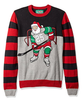 PK1834HX Ugly Christmas Sweater Men's Hockey Santa Sweater