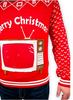 P18A84HX Men's Retro TV set ipad tablet ugly christmas sweater in red