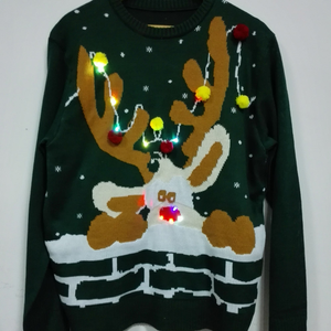 2019 LED adults ugly christmas Christmas sweater custom knitt holiday novelty jumper with music pullover