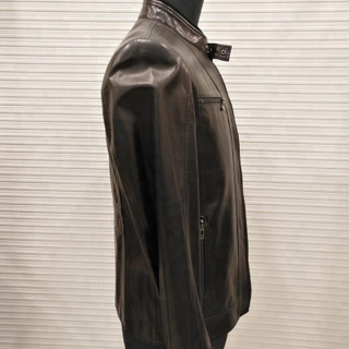 Men leather business suit zipper pocket jacket clothes