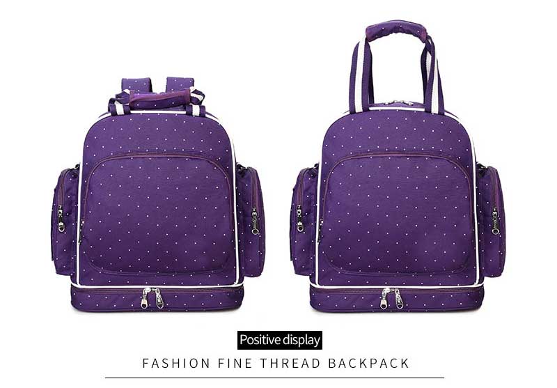 chic luxury fashionable extra large purple diaper bags