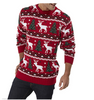2018-19 festive tree& deer pattern ugly christmas sweater