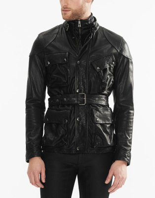 P18E035BW Latest fashion hot sale classic custom lambskin leather jacket for man all seasons calfskin