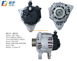 Lester 11188 2655524 37300-37800 12V 120A Alternator for Valeo Hyundai 