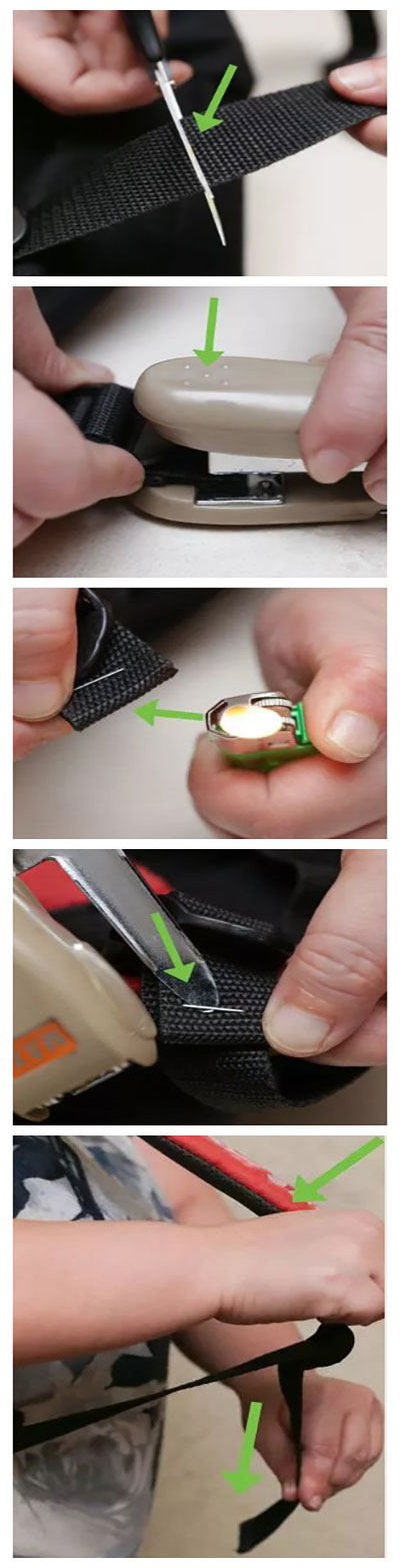 How to shorten the Straps of backpack with cooler