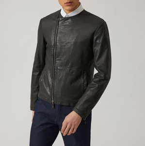 P18E004BW Latest fashion hot sale custom leather biker jacket for man all seasons