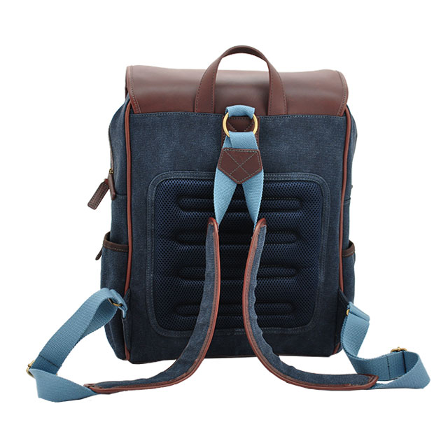 Mens canvas and leather backpack (3)