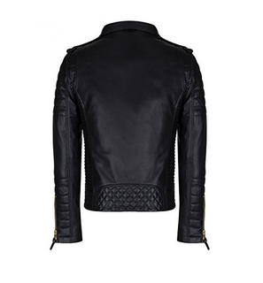 OEM High Quality Women's Long Sleeve Zipper Closure Moto Biker Leather Jacket