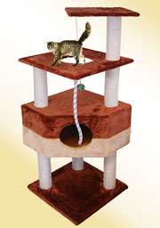Pink 52" Cat Tree House Cando Furniture Scratcher Post Toy