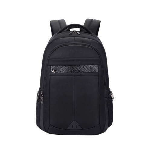 Waterproof plain black school backpack (3)