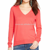 15PKSW33 Flat knitted 100% cotton cashmere sweater knit sweater for women