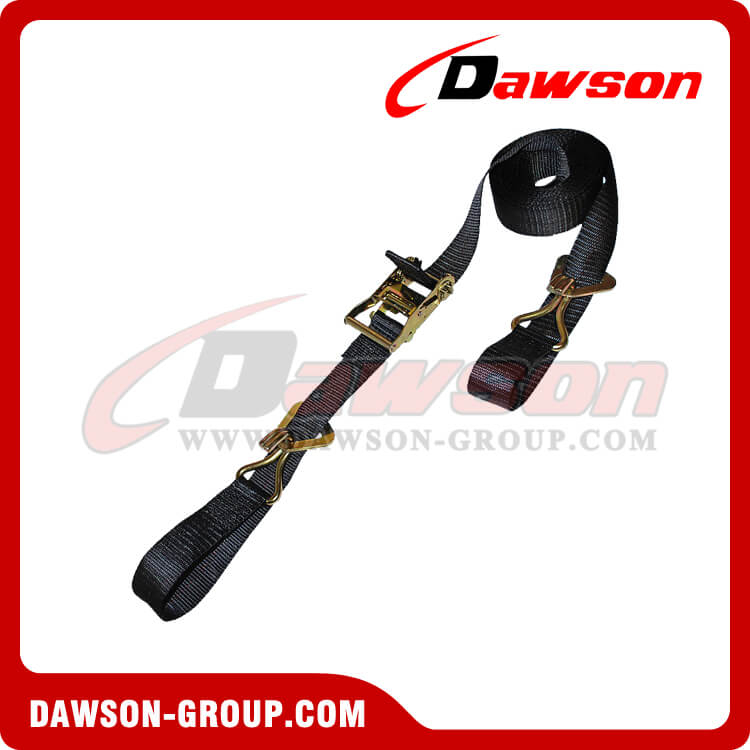 JフックとDリング付き2インチラチェットストラップ