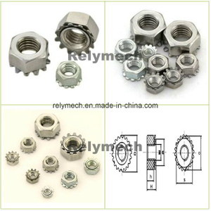 Stainless Steel/Zinc Plated Carbon Steel K Nuts/Kep Nut/Keps Nuts