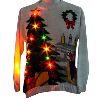 16PKCS08 adults christmas Christmas sweater with LED lights