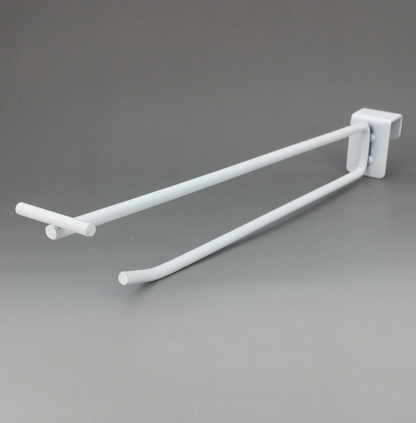 Supermarket Shelf Rack Metal Hanging Display Hooks Suit Cubic In Electrostatic Spraying White