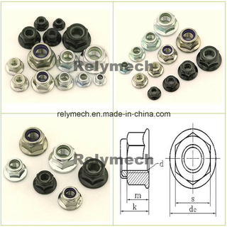 Stainless Steel/Carbon Steel Nylon Insert Hex Flange Lock Nut