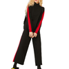 Women's winter cashmere sports fashion contract color turtle neck sweater and pants suits