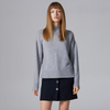 2019 ladies 100%cashmere sweater knitted half collar slit jumpers sweater