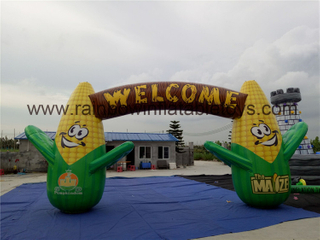 RB21042（8.42x4m） Inflatable Corn Shape Welcome Arch For Commercial Activities