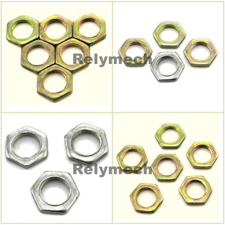 Zinc/Nickel Plated Hex Thin Nut