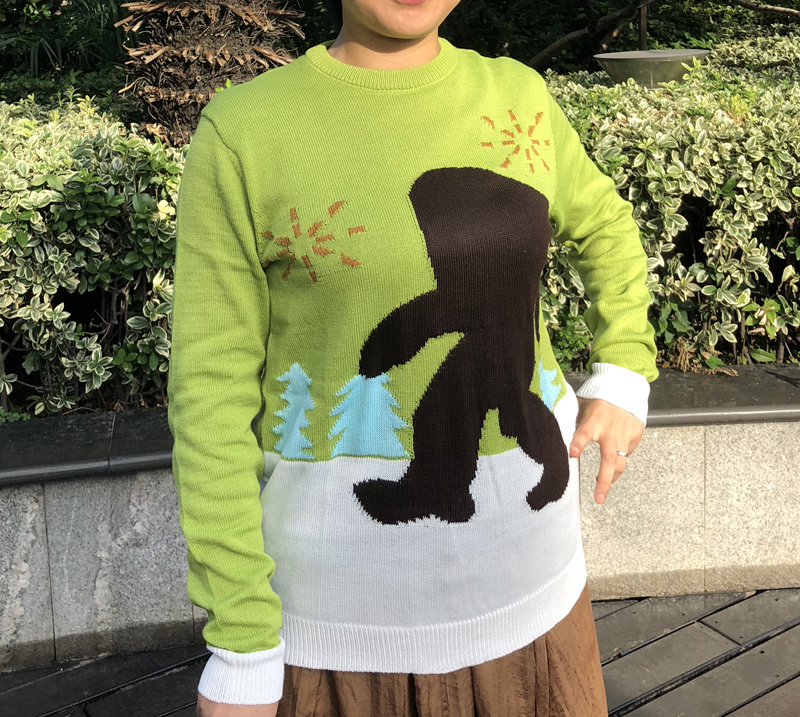 wholesale lovely ugly acrylic monkey man christmas sweater