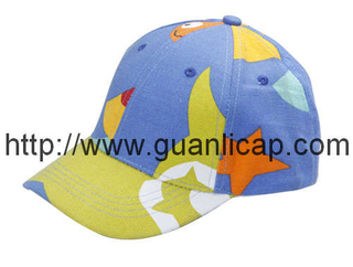 Printed ocean view fashion cap for kids
