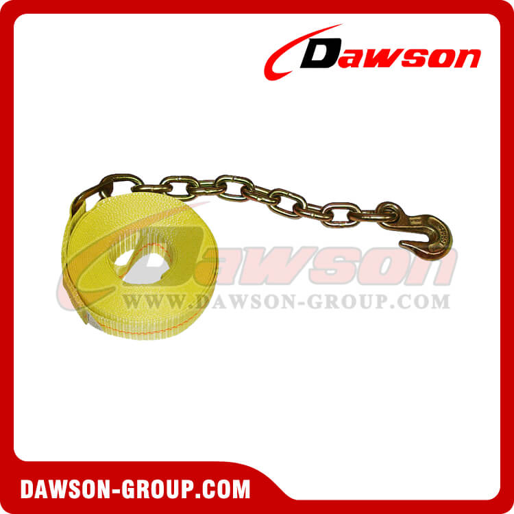 2 x 27 ' ウインチ ストラップ チェーン フック付き - Dawson Group - 中国メーカー サプライヤー