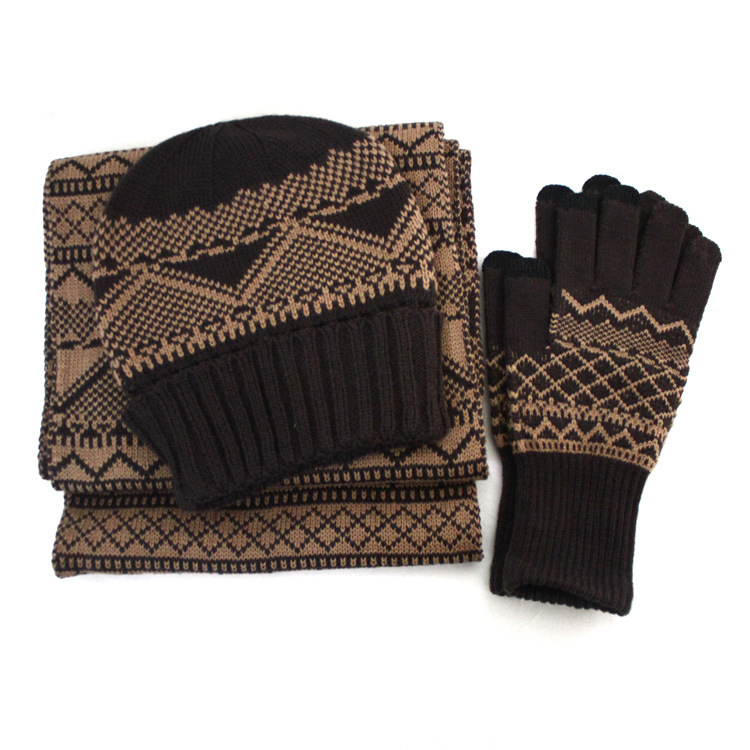 Fashion knitted hat&scarf&glove sets