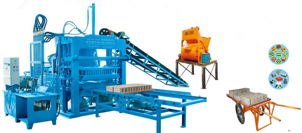 Brick machine ZCJK4-20A 11 +JDC350+MANUAL CART+BRICK SAMPLE produciton line