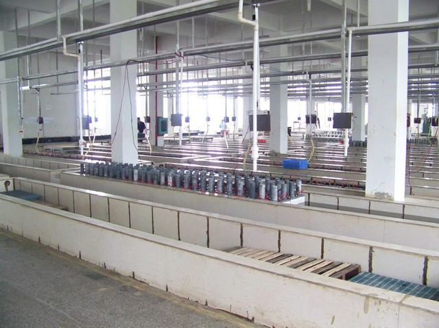 charging lines of battery production
