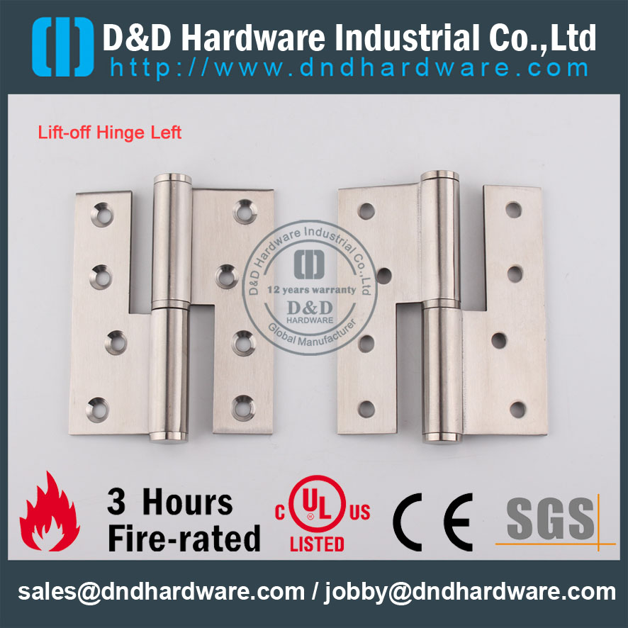 D & D Hardware-Porta de ferragens Ironmongery SS304 Dobradiça Lift-off DDSS018