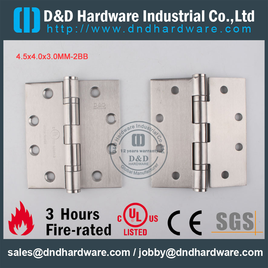 D & D certificado Hardware-CE 4.5x4.0x3.0-2BB Porta DDSS001 dobradiça