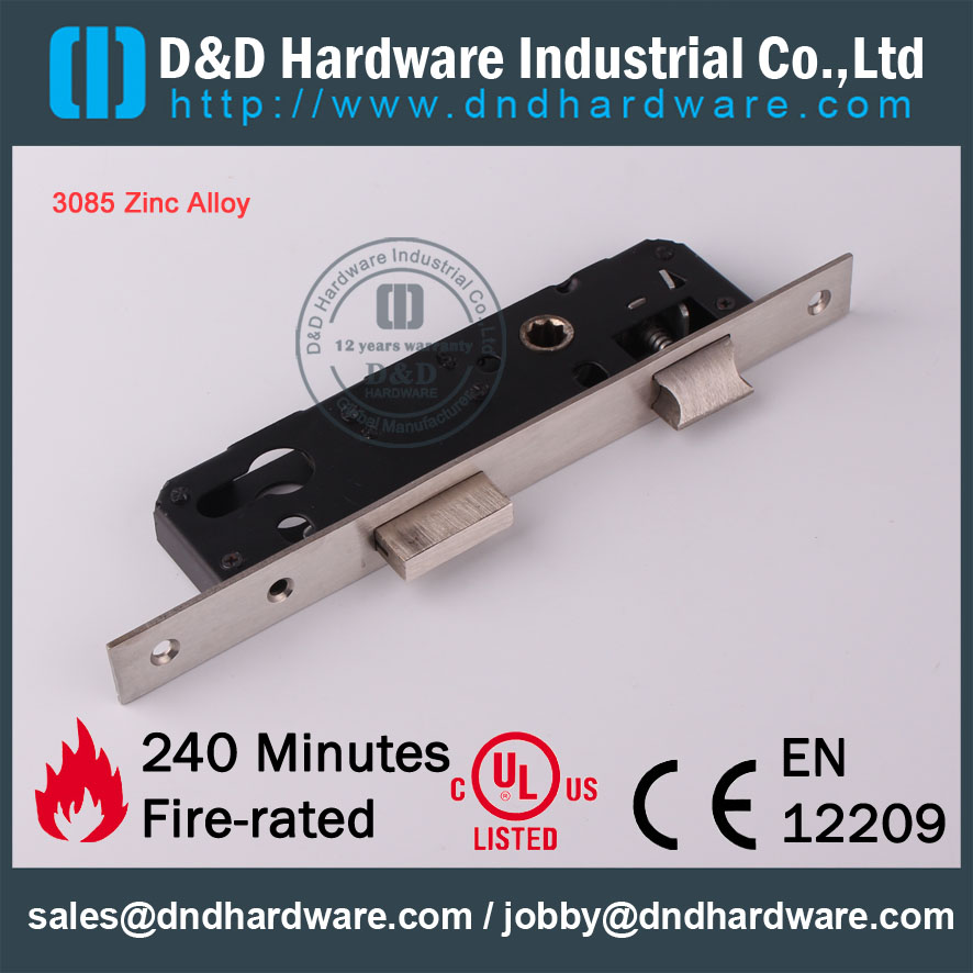 D & D Hardware-Porta-Porta Ironmongery Liga de Zinco Mortise Lock DDML016