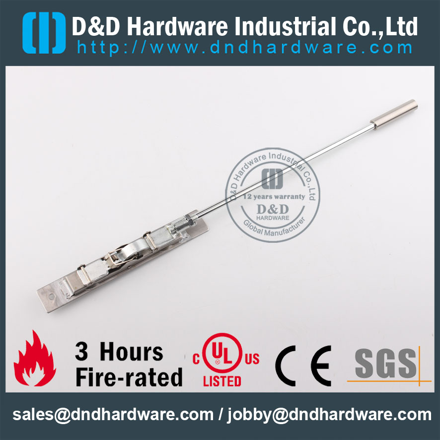 D & D Hardware-Fogo Rated Aço Inoxidável 304 Flush Bolt DDDB011