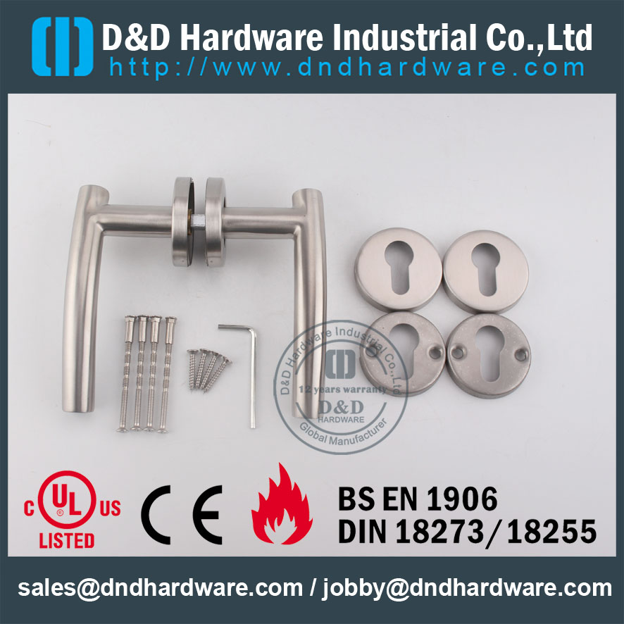 D & D Hardware-Fogo Classificado SS304 Alavanca de Porta Punho DDTH005