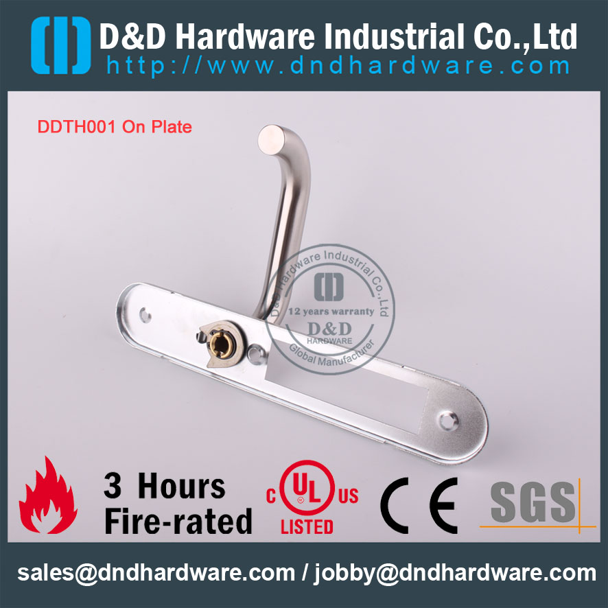 D & D Hardware-Design Decorativo SS304 Alavanca de tubo com placa DDTP003