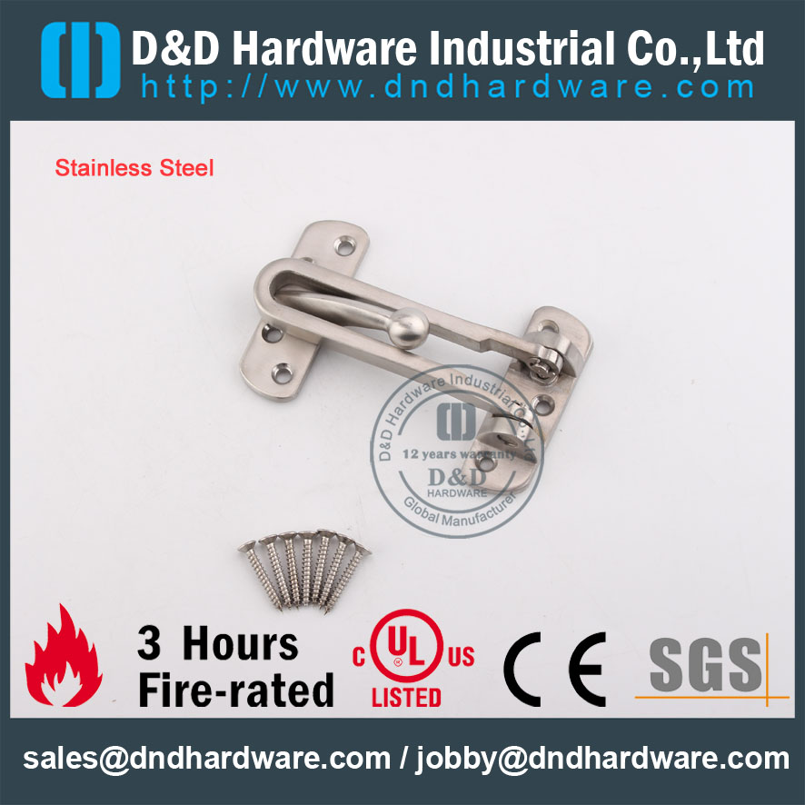 D & D Hardware-Door Hardware Aço inoxidável 304 Door Guard DDDG001