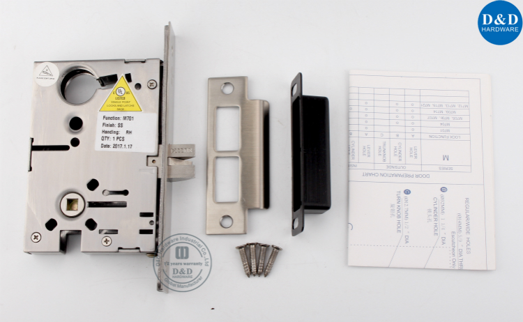 ステンレススチールANSI Mortise Passage Door Lock-D&Dハードウェア